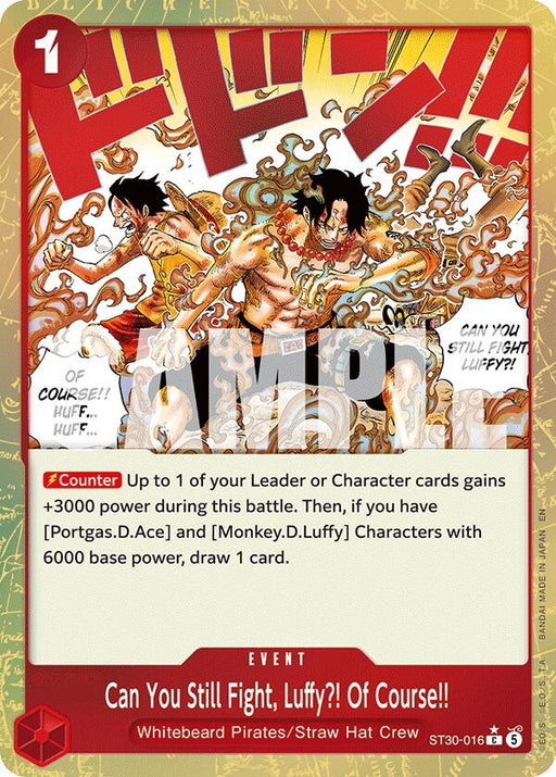 Image for Can You Still Fight, Luffy?! Of Course!! (Parallel) (ST30-016) (Foil) [Starter Deck EX: Luffy & Ace] - One Piece Card Game