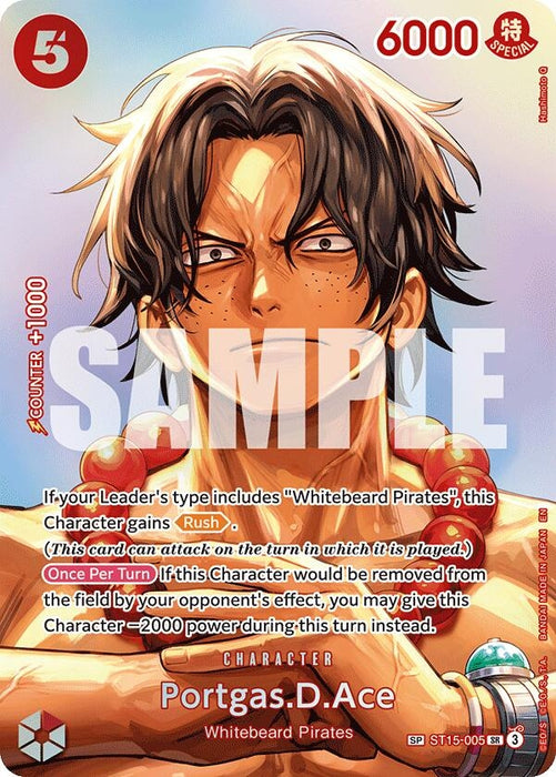 Image for Portgas.D.Ace (SP) (ST15-005) (Foil) [The Time of Battle] - One Piece Card Game