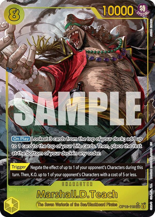 Image for Marshall.D.Teach (119) (Alternate Art) (OP16-119) (Foil) [The Time of Battle] - One Piece Card Game