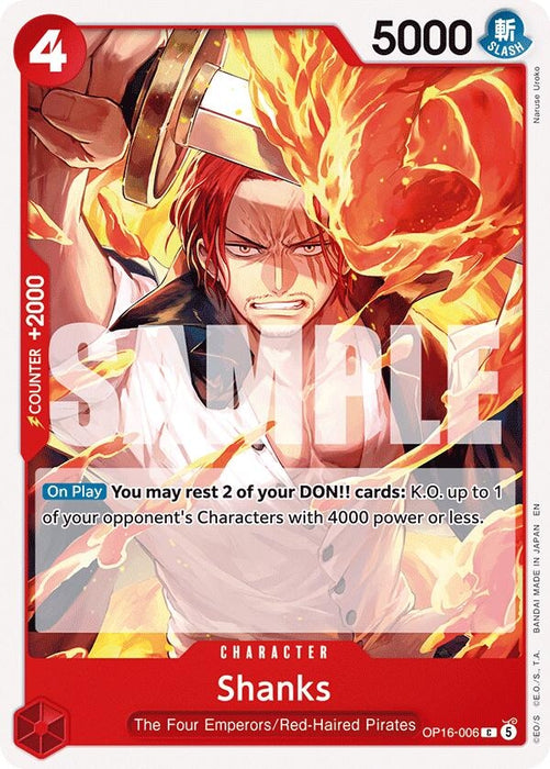 Image for Shanks (OP16-006) [The Time of Battle] - One Piece Card Game