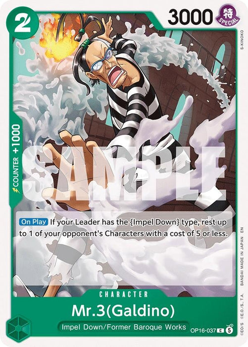 Image for Mr.3(Galdino) (037) (OP16-037) [The Time of Battle] - One Piece Card Game