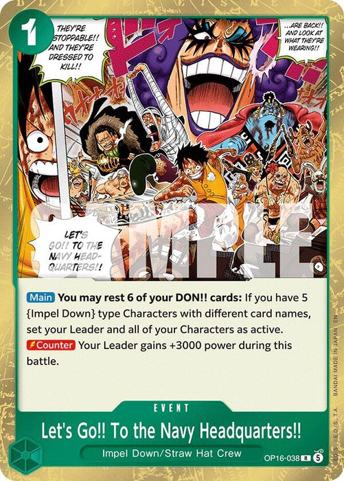 Image for Let's Go!! To the Navy Headquarters.. (OP16-038) (Foil) [The Time of Battle] - One Piece Card Game