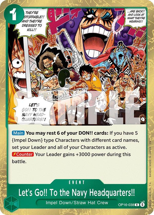 Image for Let's Go!! To the Navy Headquarters.. (OP16-038) (Foil) [The Time of Battle] - One Piece Card Game