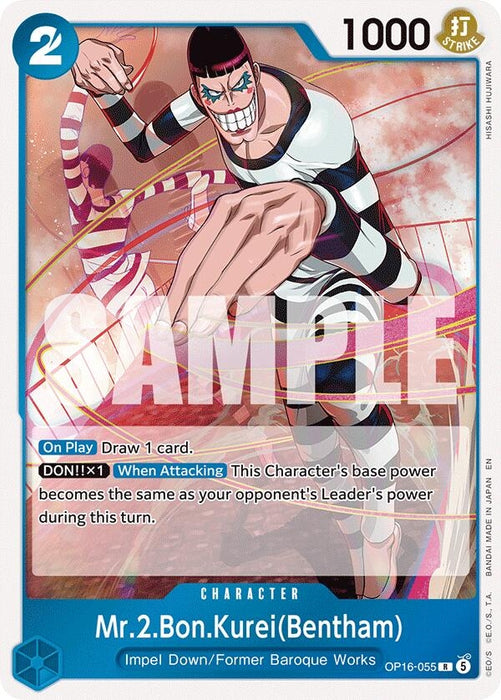 Image for Mr.2.Bon.Kurei(Bentham) (055) (OP16-055) (Foil) [The Time of Battle] - One Piece Card Game