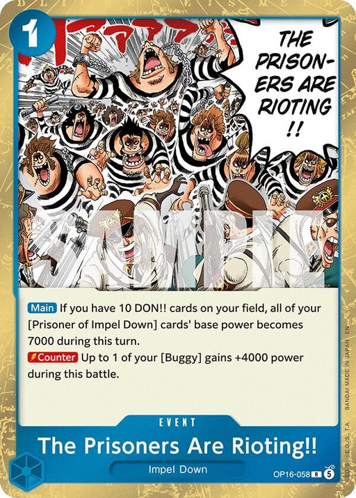 Image for The Prisoners Are Rioting!! (OP16-058) (Foil) [The Time of Battle] - One Piece Card Game