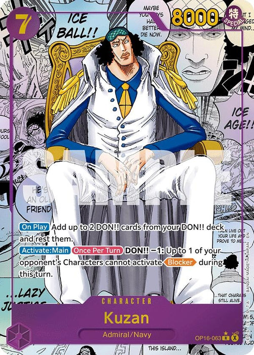 Image for Kuzan (Manga) (OP16-063) (Foil) [The Time of Battle] - One Piece Card Game