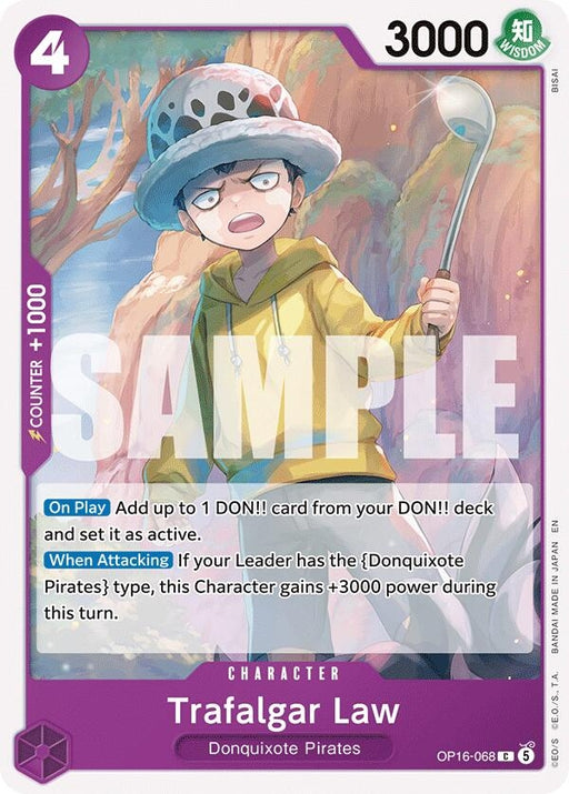 Image for Trafalgar Law (068) (OP16-068) [The Time of Battle] - One Piece Card Game