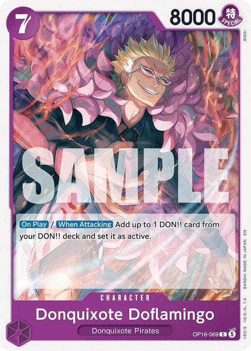 Image for Donquixote Doflamingo (069) (OP16-069) [The Time of Battle] - One Piece Card Game