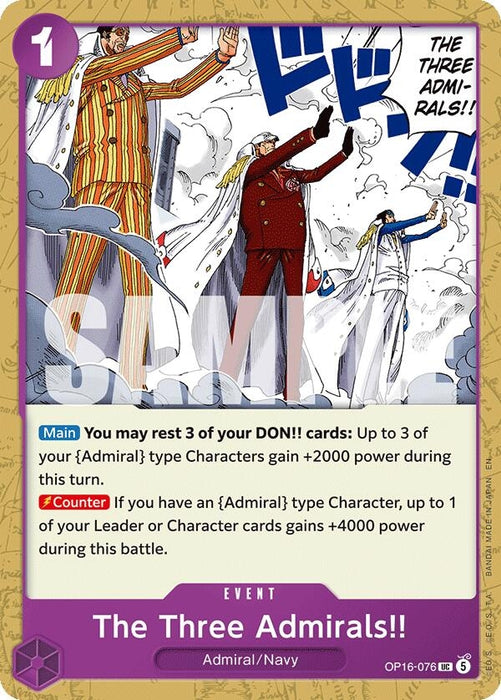 Image for The Three Admirals!! (OP16-076) [The Time of Battle] - One Piece Card Game