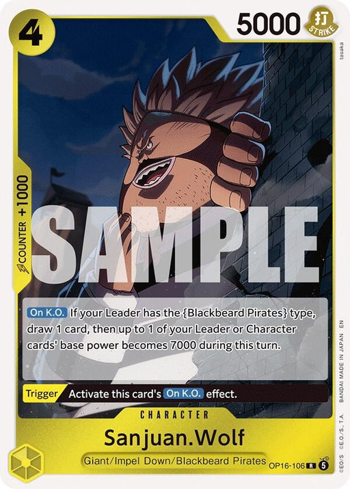 Image for Sanjuan.Wolf (OP16-106) (Foil) [The Time of Battle] - One Piece Card Game