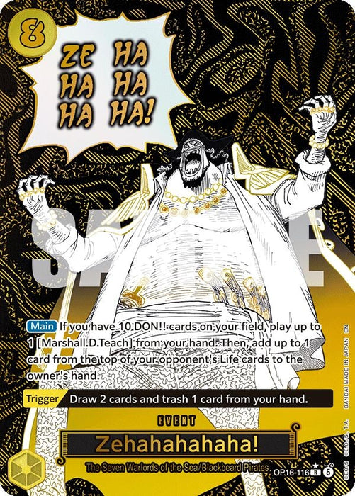 Image for Zehahahahaha! (Alternate Art) (OP16-116) (Foil) [The Time of Battle] - One Piece Card Game