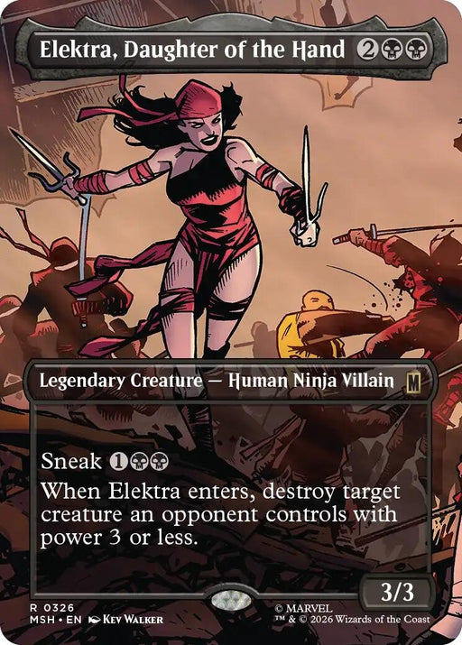 Image for Elektra, Daughter of the Hand (Borderless) (326) [Marvel Super Heroes] - Magic: The Gathering