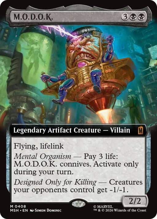 Image for M.O.D.O.K. (Extended Art) (408) [Marvel Super Heroes] - Magic: The Gathering