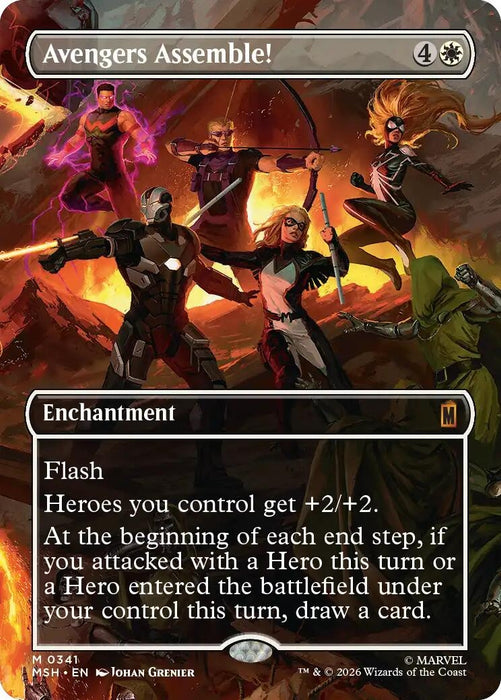 Image for Avengers Assemble! (Borderless) (0341) (341) [Marvel Super Heroes] - Magic: The Gathering