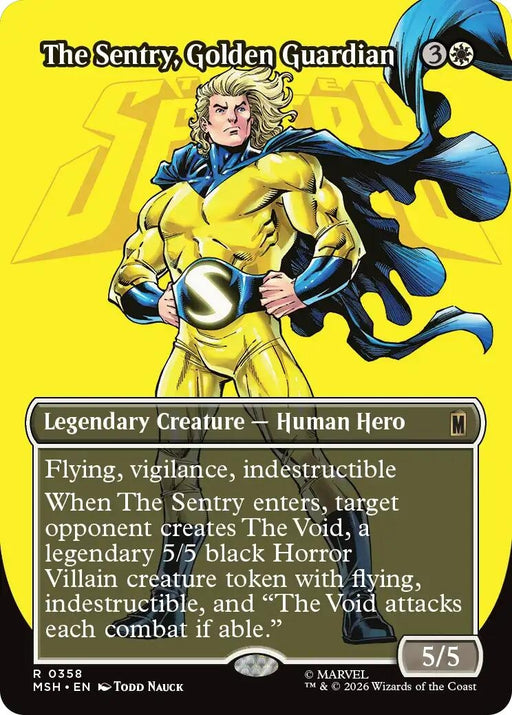 Image for The Sentry, Golden Guardian (Borderless) (358) [Marvel Super Heroes] - Magic: The Gathering