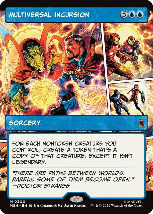 Image for Multiversal Incursion (Borderless) (300) (Foil) [Marvel Super Heroes] - Magic: The Gathering