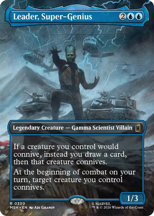 Image for Leader, Super-Genius (Borderless) (330) (Foil) [Marvel Super Heroes] - Magic: The Gathering