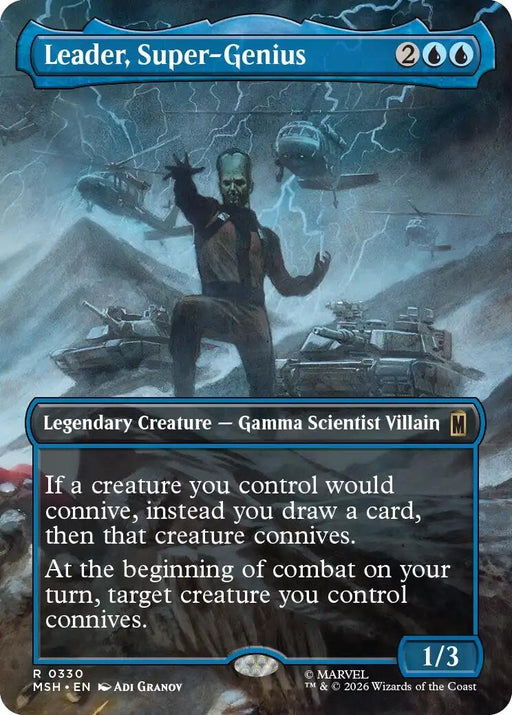 Image for Leader, Super-Genius (Borderless) (330) (Foil) [Marvel Super Heroes] - Magic: The Gathering