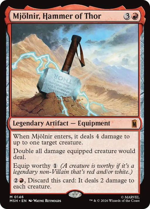 Image for Mjolnir, Hammer of Thor (146) [Marvel Super Heroes] - Magic: The Gathering