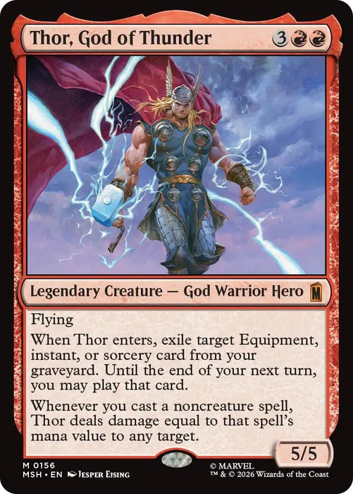 Image for Thor, God of Thunder (156) (Foil) [Marvel Super Heroes] - Magic: The Gathering