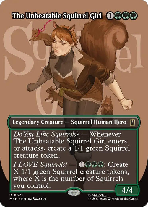Image for The Unbeatable Squirrel Girl (Borderless) (371) [Marvel Super Heroes] - Magic: The Gathering