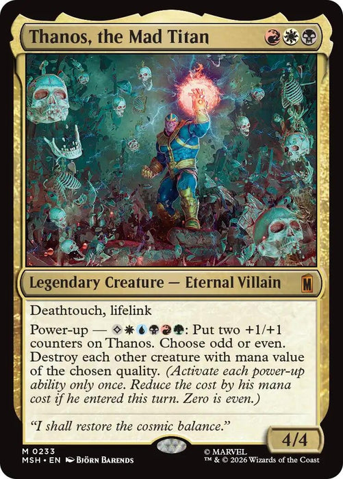 Image for Thanos, the Mad Titan (233) (Foil) [Marvel Super Heroes] - Magic: The Gathering