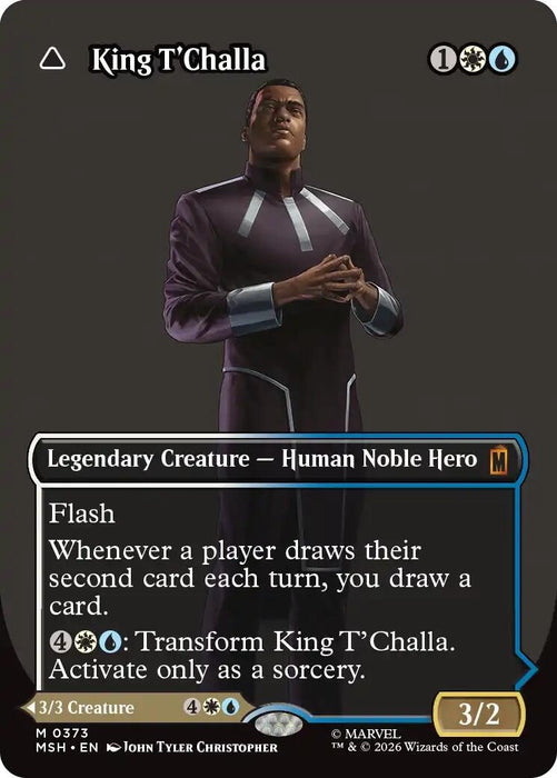 Image for King T'Challa (Borderless) (0373) (373) [Marvel Super Heroes] - Magic: The Gathering