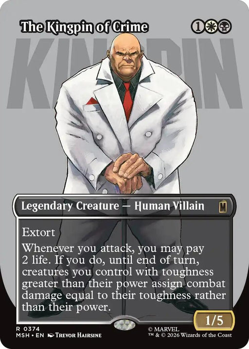 Image for The Kingpin of Crime (Borderless) (0374) (374) (Foil) [Marvel Super Heroes] - Magic: The Gathering