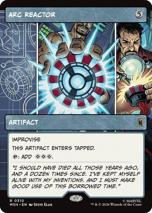 Image for Arc Reactor (Borderless) (310) (Foil) [Marvel Super Heroes] - Magic: The Gathering