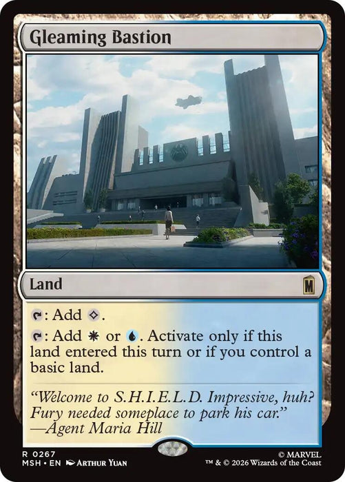 Image for Gleaming Bastion (267) (Foil) [Marvel Super Heroes] - Magic: The Gathering