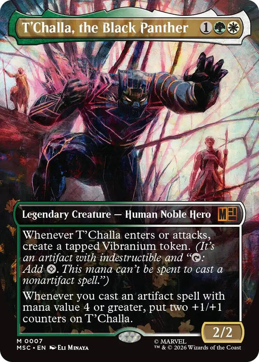 Image for T'Challa, the Black Panther (Borderless) (7) [Commander: Marvel Super Heroes] - Magic: The Gathering