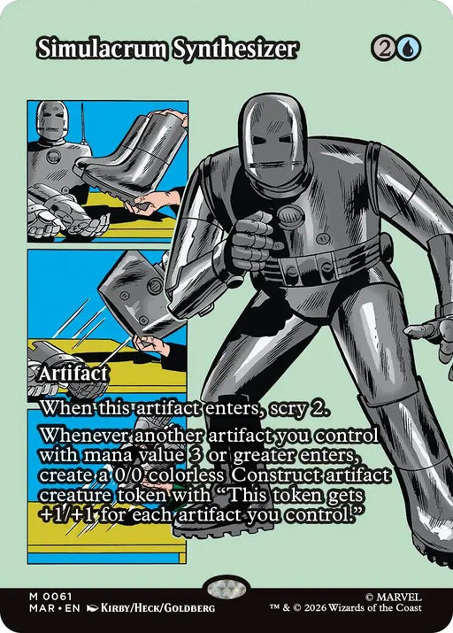 Image for Simulacrum Synthesizer (Borderless) (61) (Foil) [Marvel Universe Eternal-Legal] - Magic: The Gathering