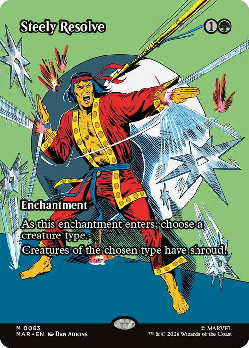 Image for Steely Resolve (Borderless) (83) [Marvel Universe Eternal-Legal] - Magic: The Gathering