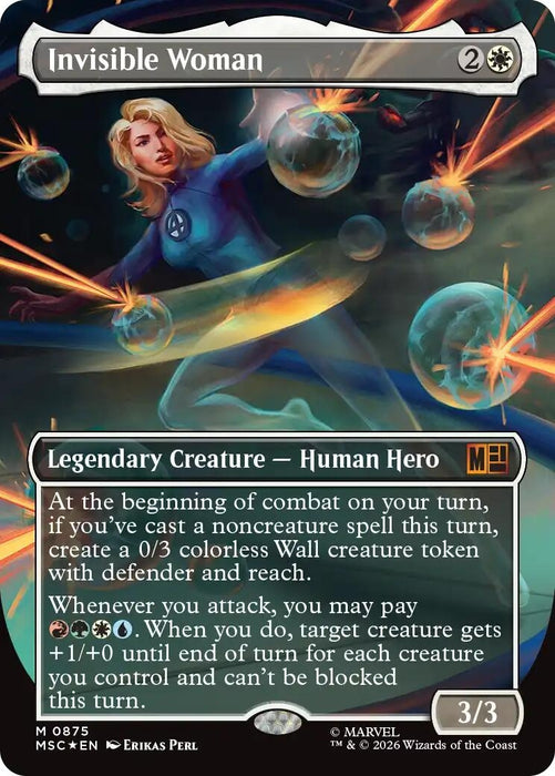 Image for Invisible Woman (Borderless) (Surge Foil) (875) (Foil) [Commander: Marvel Super Heroes] - Magic: The Gathering