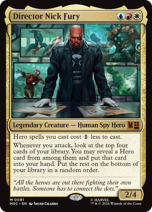 Image for Director Nick Fury (Surge Foil) (81) (Foil) [Commander: Marvel Super Heroes] - Magic: The Gathering