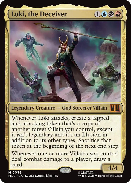 Image for Loki, the Deceiver (Surge Foil) (86) (Foil) [Commander: Marvel Super Heroes] - Magic: The Gathering