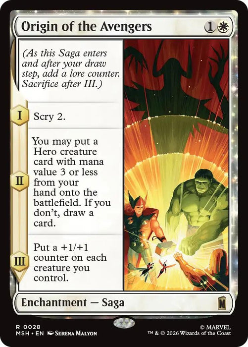 Image for Origin of the Avengers (28) (Foil) [Marvel Super Heroes] - Magic: The Gathering