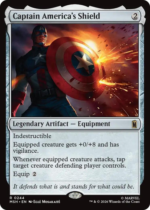 Image for Captain America's Shield (244) (Foil) [Marvel Super Heroes] - Magic: The Gathering