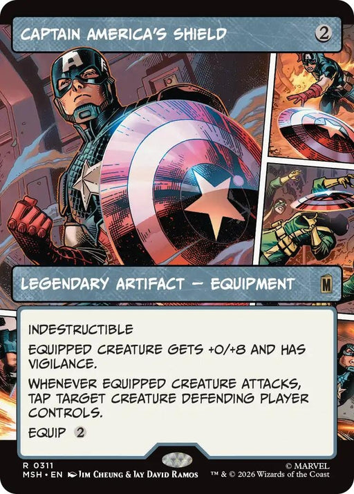 Image for Captain America's Shield (Borderless) (0311) (311) [Marvel Super Heroes] - Magic: The Gathering