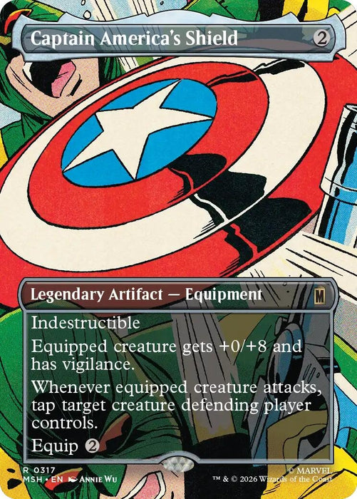 Image for Captain America's Shield (Borderless) (0317) (317) (Foil) [Marvel Super Heroes] - Magic: The Gathering