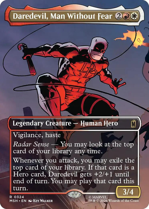 Image for Daredevil, Man Without Fear (Borderless) (0324) (324) (Foil) [Marvel Super Heroes] - Magic: The Gathering