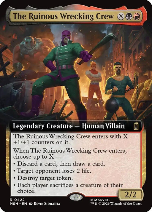 Image for The Ruinous Wrecking Crew (Extended Art) (422) (Foil) [Marvel Super Heroes] - Magic: The Gathering