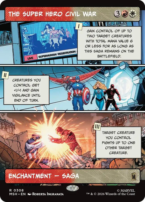 Image for The Super Hero Civil War (Borderless) (308) [Marvel Super Heroes] - Magic: The Gathering