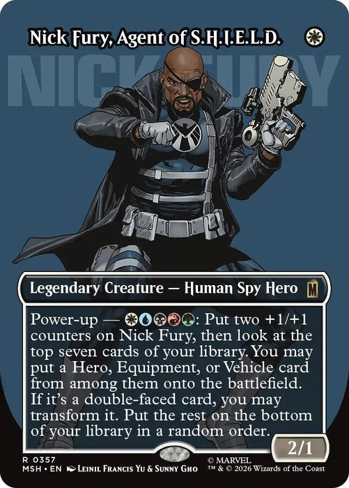Image for Nick Fury, Agent of S.H.I.E.L.D. (Borderless) (0357) (357) (Foil) [Marvel Super Heroes] - Magic: The Gathering
