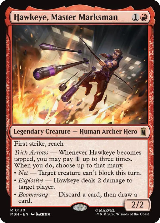 Image for Hawkeye, Master Marksman (130) (Foil) [Marvel Super Heroes] - Magic: The Gathering
