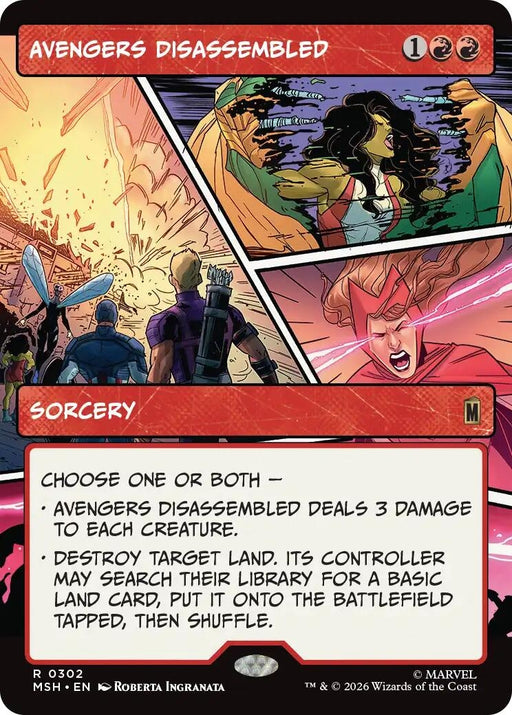 Image for Avengers Disassembled (Borderless) (302) (Foil) [Marvel Super Heroes] - Magic: The Gathering
