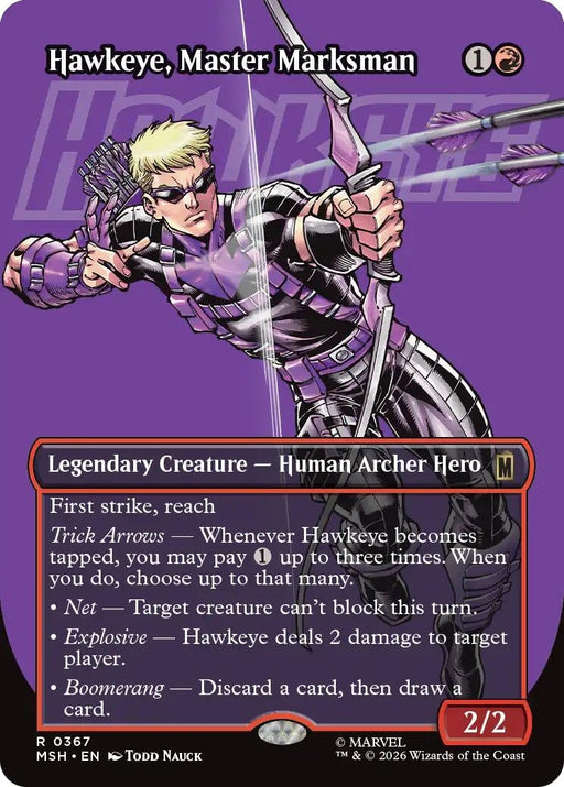 Image for Hawkeye, Master Marksman (Borderless) (367) [Marvel Super Heroes] - Magic: The Gathering