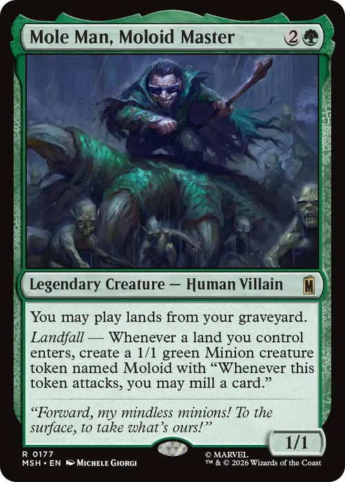 Image for Mole Man, Moloid Master (177) (Foil) [Marvel Super Heroes] - Magic: The Gathering