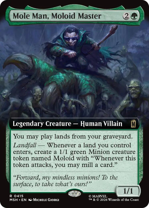 Image for Mole Man, Moloid Master (Extended Art) (415) (Foil) [Marvel Super Heroes] - Magic: The Gathering