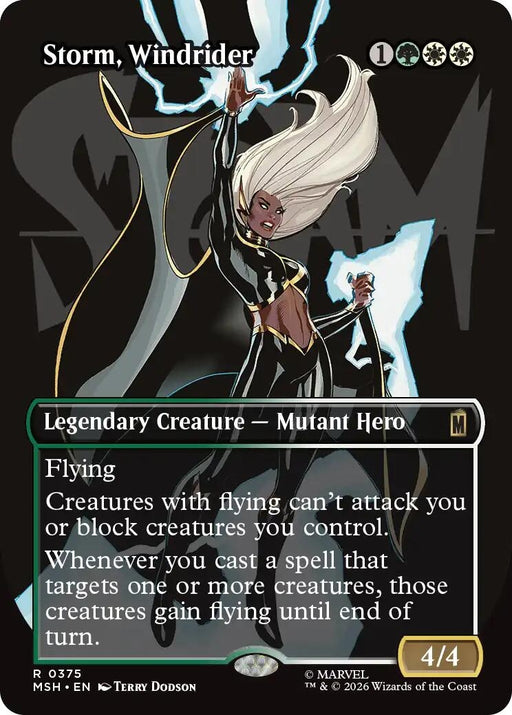 Image for Storm, Windrider (Borderless) (375) [Marvel Super Heroes] - Magic: The Gathering